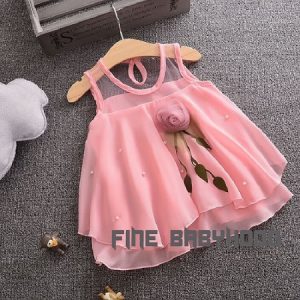 Summer Special Baby Girls Georgette Party Dress_Pink